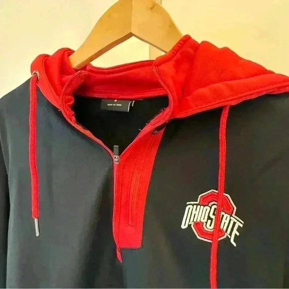 Colosseum Men's Ohio State Buckeyes Black Full Zip Hoodie Size S - Picture 4 of 9
